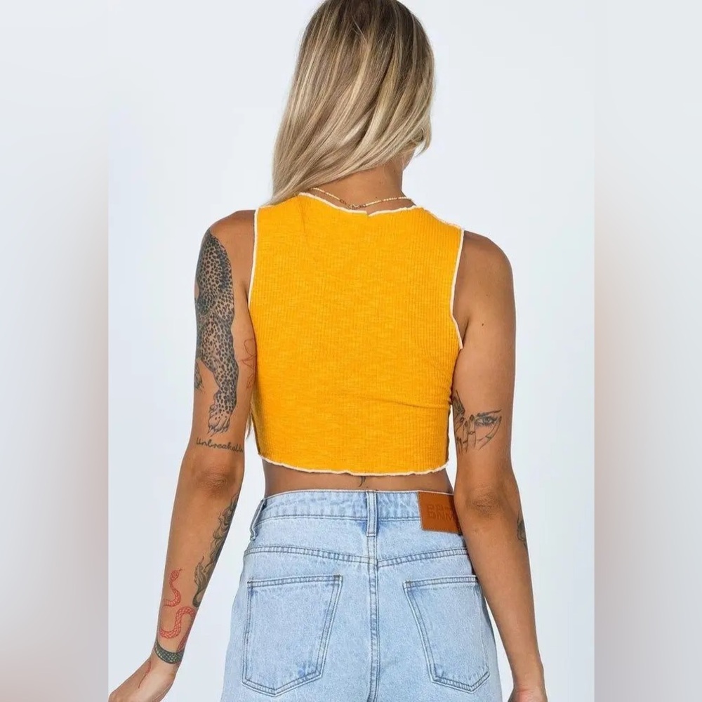 Princess Polly Yellow Crop Top - Picture 5 of 11